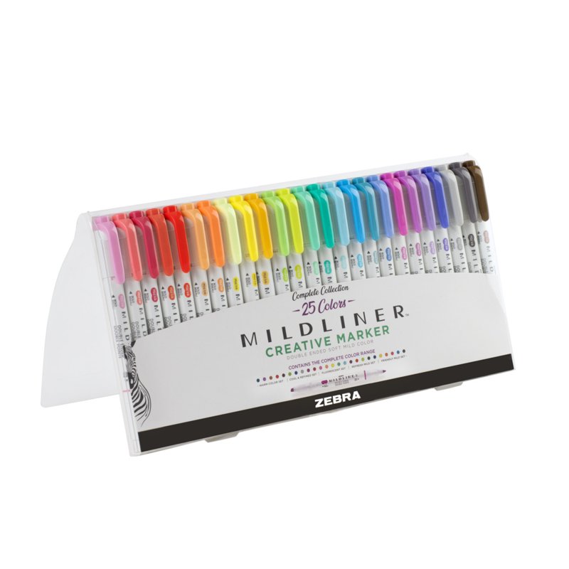 Double-Ended Creative Highlighter Set - Assorted Mild Colors, 25 Pack