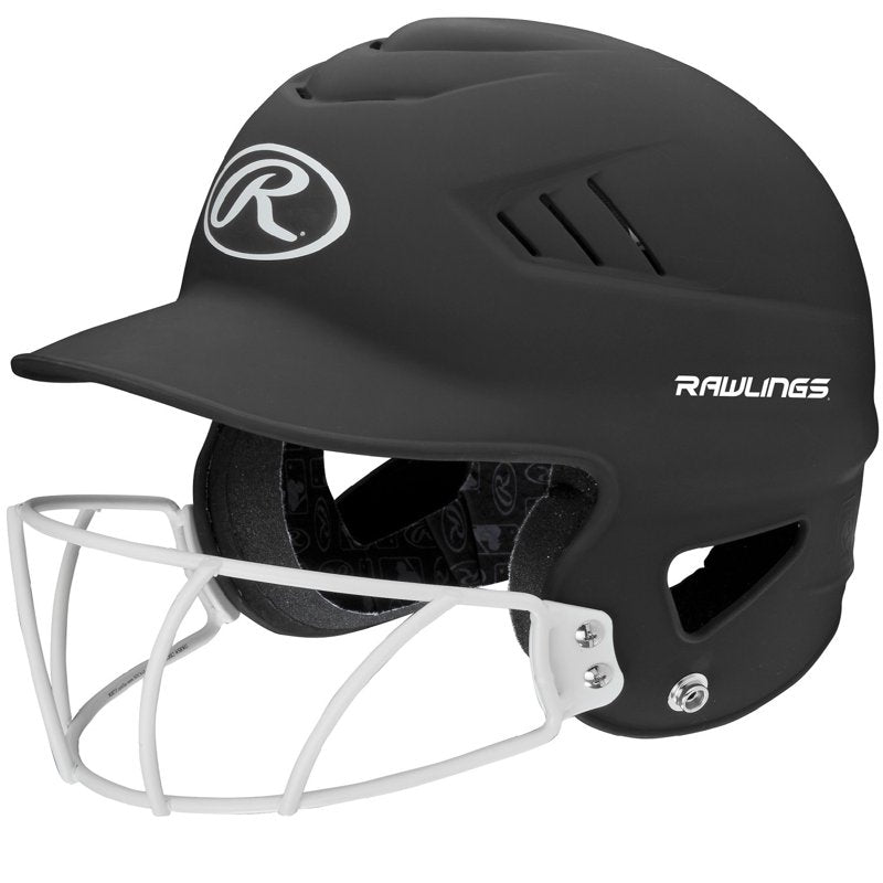 Softball Batting Helmet with Face Guard - Rawlings Coolflo OSFM Matte Scarlet