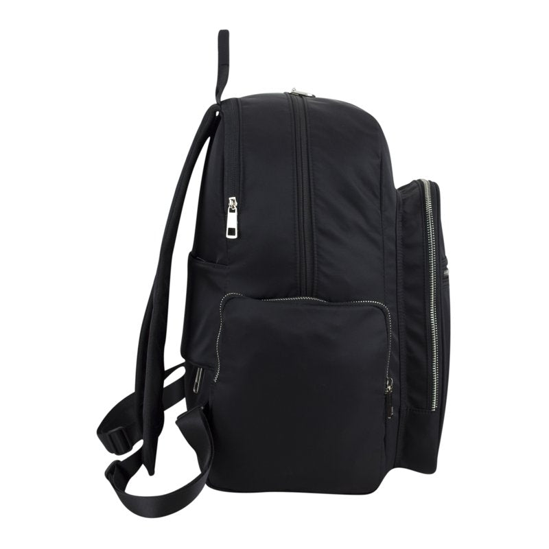 Essential Laptop Backpack with Trolley Sleeve - Black, Floral, Pink