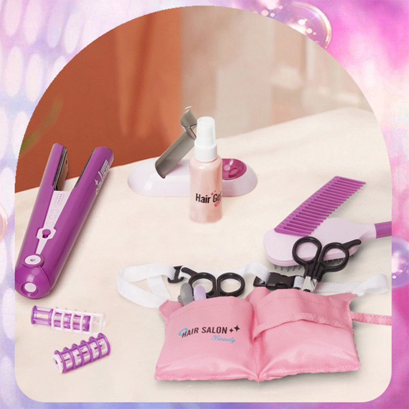 Kids Pretend Play Hair Salon Set with Hair Dryer & Mirror - Educational Role Play Toy