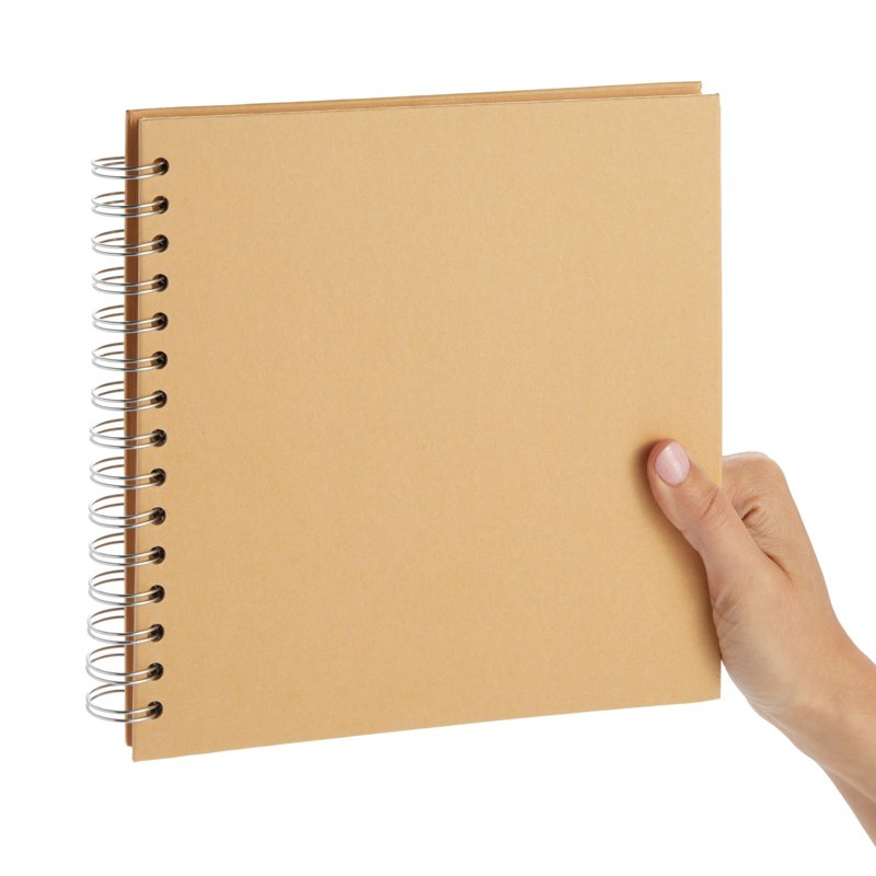 8x8 Inch Hardcover Scrapbook Album with Spiral Binding - Acid-Free Pages for Photos & Journals