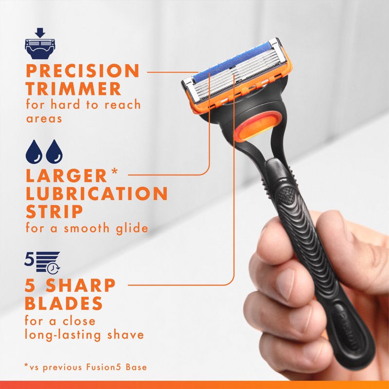 Gillette Fusion5 Men's Razor with Handle and 1 Refill - Close Shave