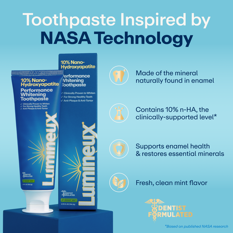 Nano-Hydroxyapatite Whitening Toothpaste - Enamel Care, Fluoride-Free, 3.75oz