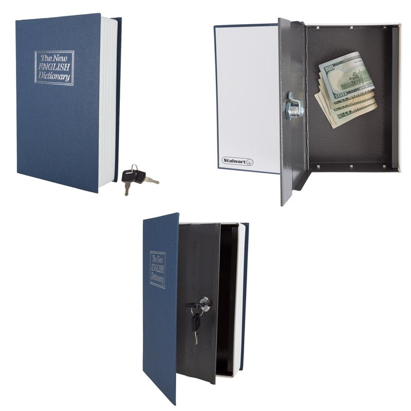Portable Book Safe with Key - Hidden Mini Safe for Valuables