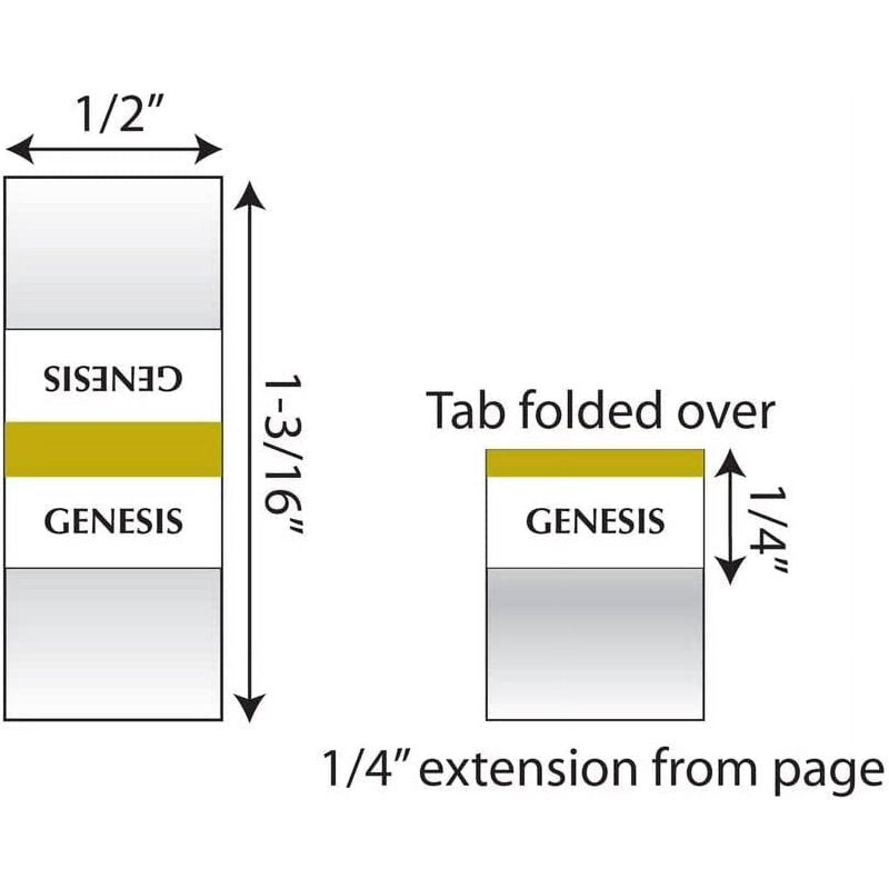 Bible Tabs Self-Adhesive Mini Gold-Edged Index Tabs - 80 Count