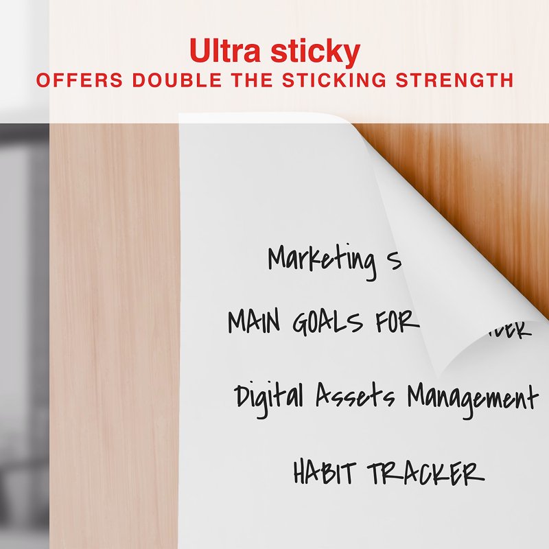 Sticky Wall Easel Pad 20 x 23 Inches - 20 Sheets, Repositionable for Brainstorming & Presentations