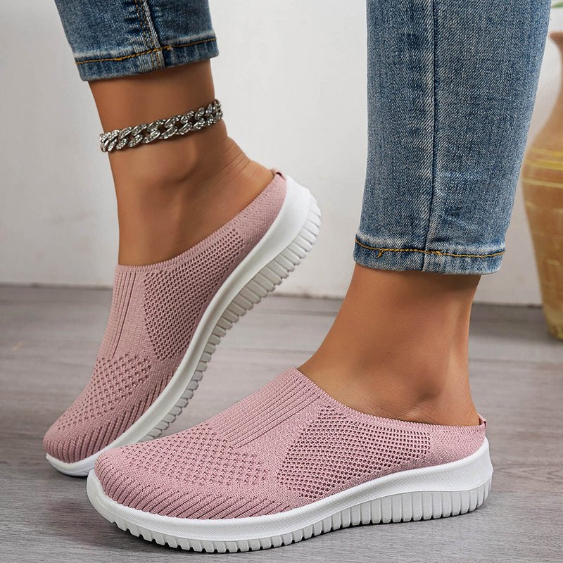 Lightweight Open-Back Slip-On Mules for Women - Breathable and Comfortable