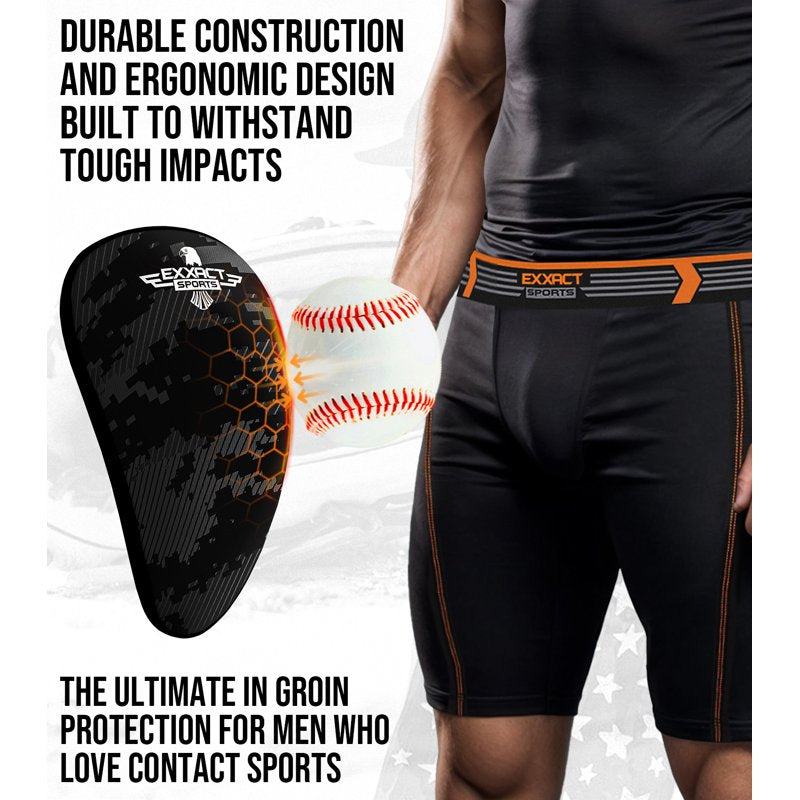 Lightweight Athletic Cup for Men & Boys with Soft Rim Comfort - Impact Protection for Baseball, Football, Lacrosse, Hockey