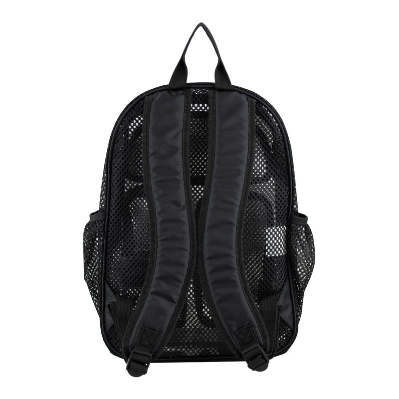 16-Inch Unisex Cargo Mesh Backpack with Hydration Pockets - Black/Gray