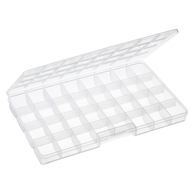 6 Pack Craft Storage Organizer with 32 Compartments, No-Spill, Stackable, 13.7" Plastic Bead & Jewelry Case