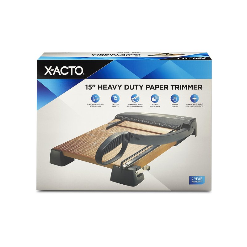 Heavy Duty Wood Paper Cutter Trimmer 15 Sheets, 12x15 Inch Guillotine