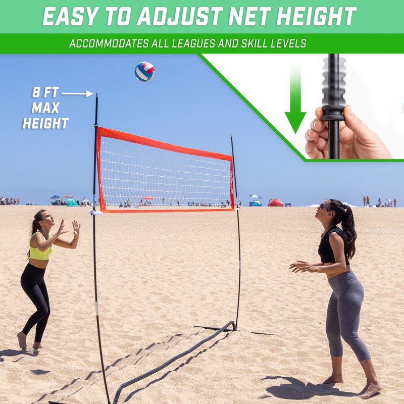 Freestanding Volleyball Training Net - Adjustable Height, Portable for Indoor & Outdoor Use
