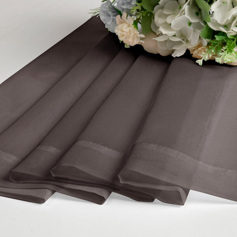 Variation of THIS listing: 42x54 Chocolate Sheer Curtains 2 Pack – 42"W x 54"L Voile Drapes