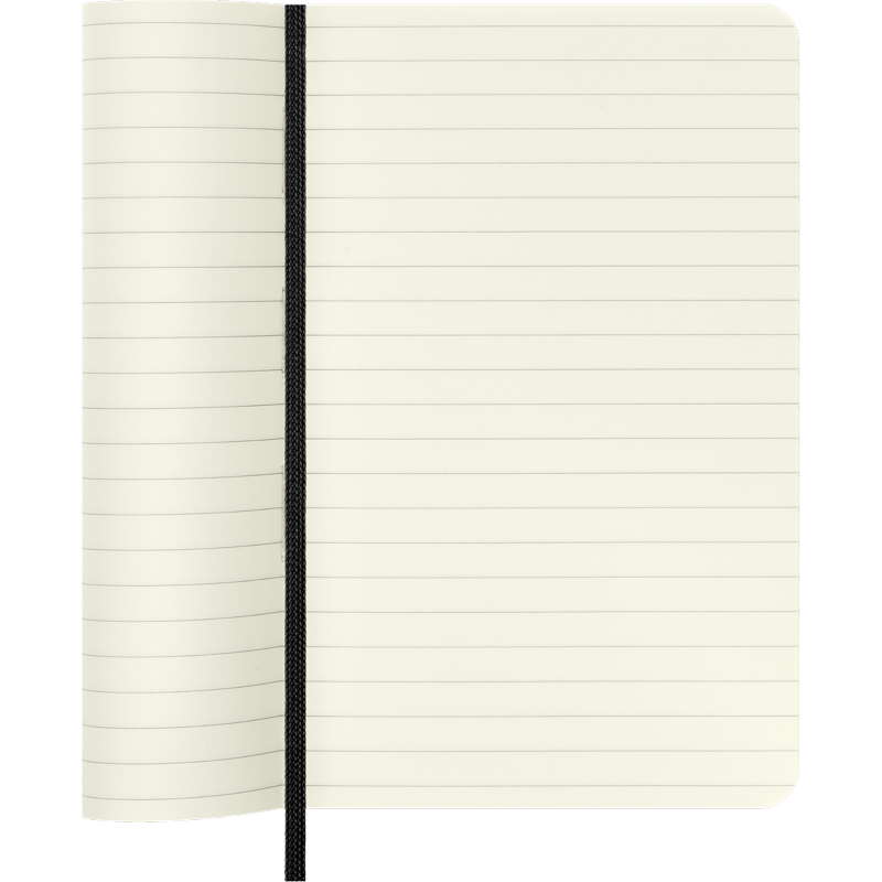 Moleskine Classic Pocket Notebook - Soft Cover, Ruled, Black, 3.5 x 5.5 Inches