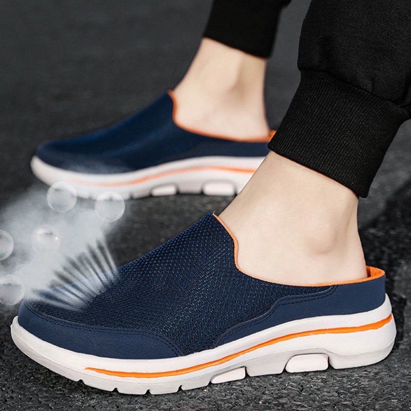 Men's Slip-On Mule Shoes - Comfortable Backless Sneakers for Walking and Running