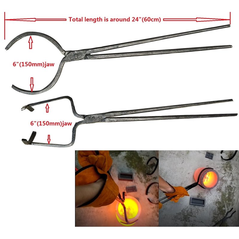 16kg Propane Smelting Furnace Kit with Crucibles & Tongs for Metal Casting