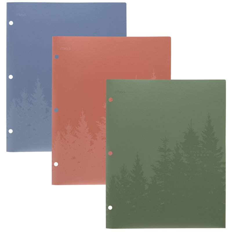 Recycled 2-Pocket Folder 4 Pack - Durable Plastic Office Organization