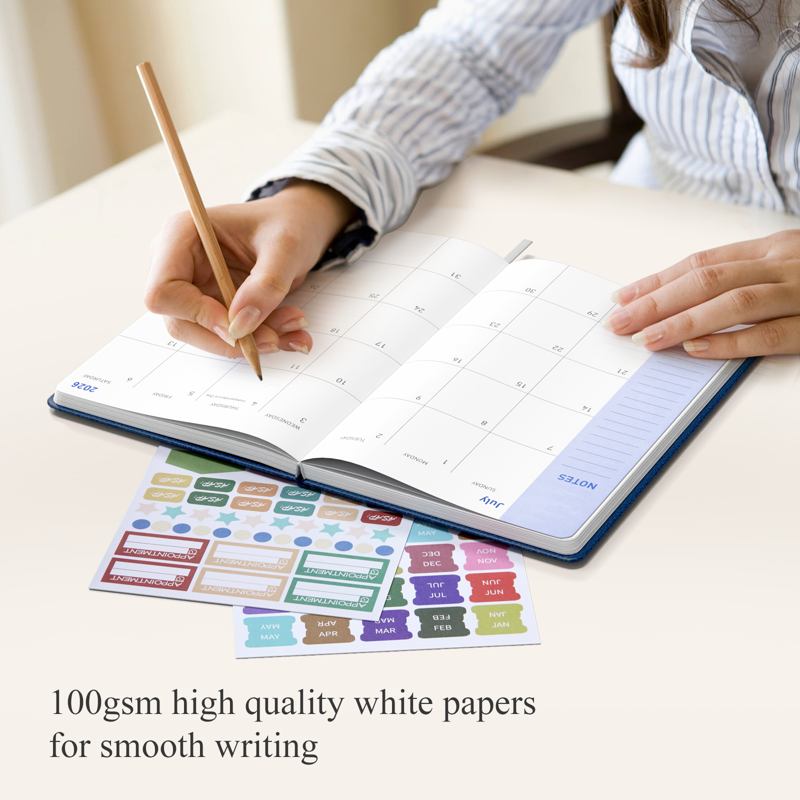 Academic Weekly & Monthly Planner 2026-2027 with Pen Holder, 5.7 x 8 Inches