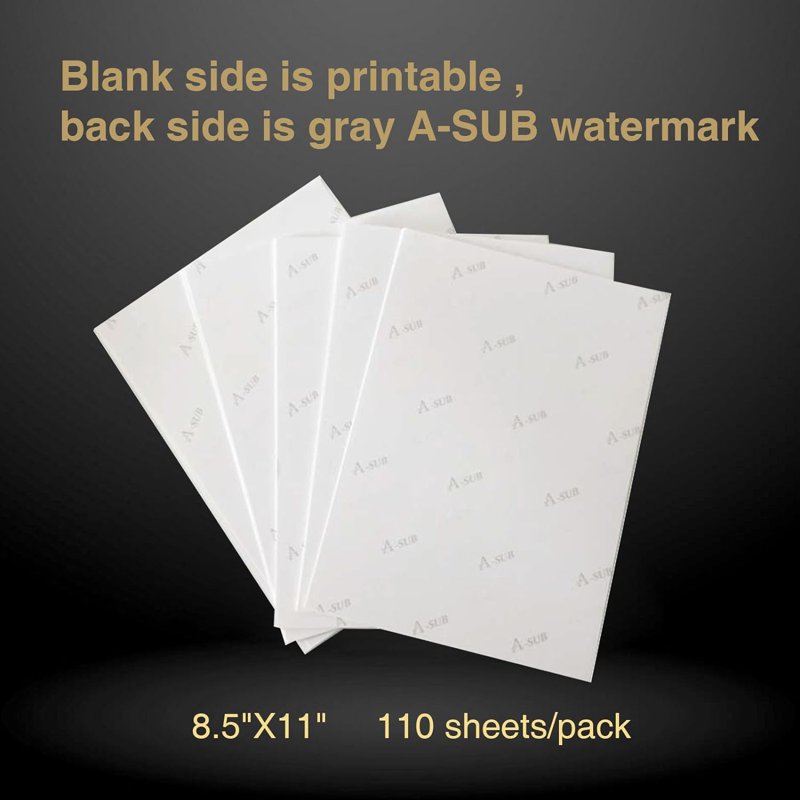Sublimation Transfer Paper 8.5x11 Inch - High-Quality Inkjet Compatible 110 Sheets