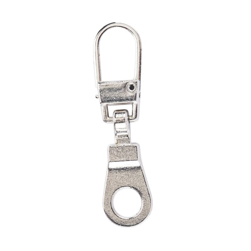 Metal Zipper Pulls Set - Silver, Pack of 2, Stylish Replacement Accessory