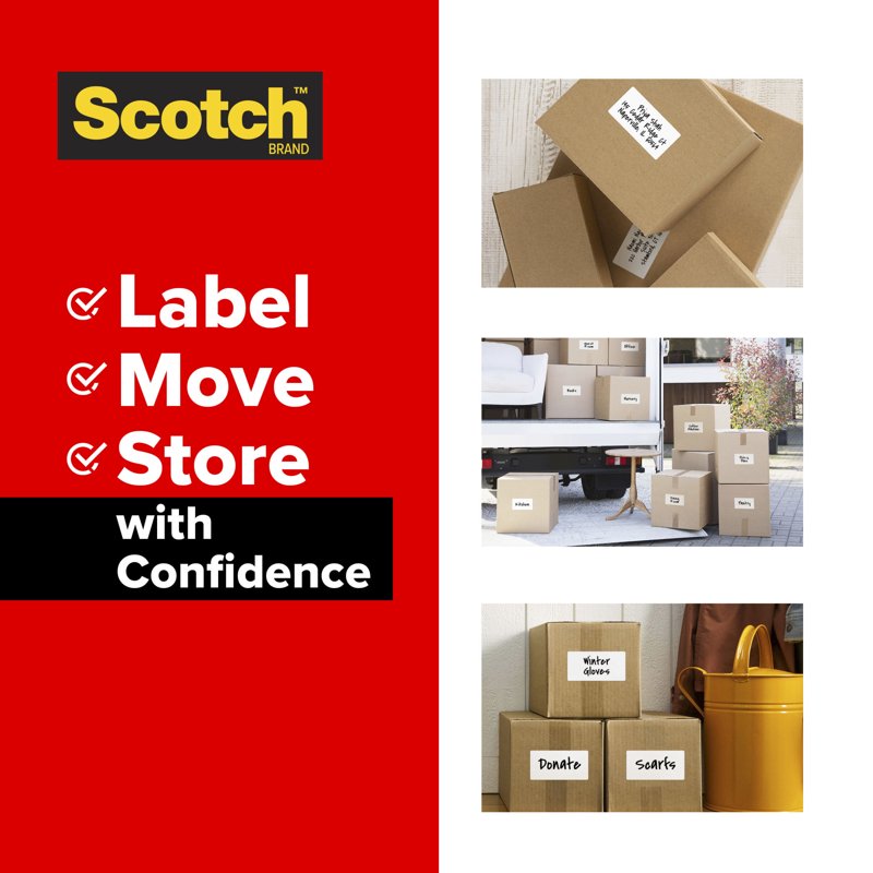 Self-Adhesive Moving Labels for Boxes and Containers - 25 Pack, 4.62 x 2.87 inches