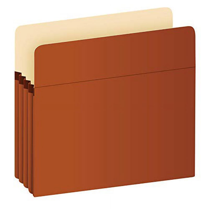 Recycled File Pockets - Letter Size, Redrope, 3.5-Inch Expansion, Pack of 25