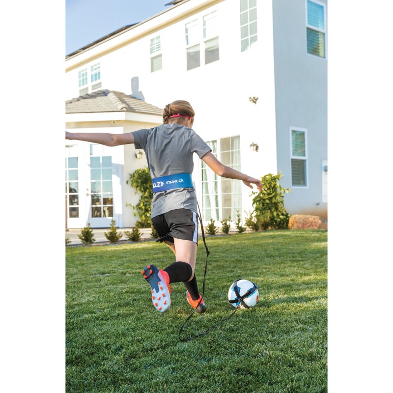 Star-Kick Hands Free Soccer Trainer with Cobalt Belt - Adjustable, For Control & Touch