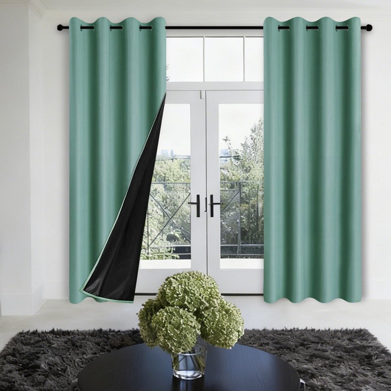 Blackout Thermal Curtain - Room Darkening Noise Reducing Window Drape
