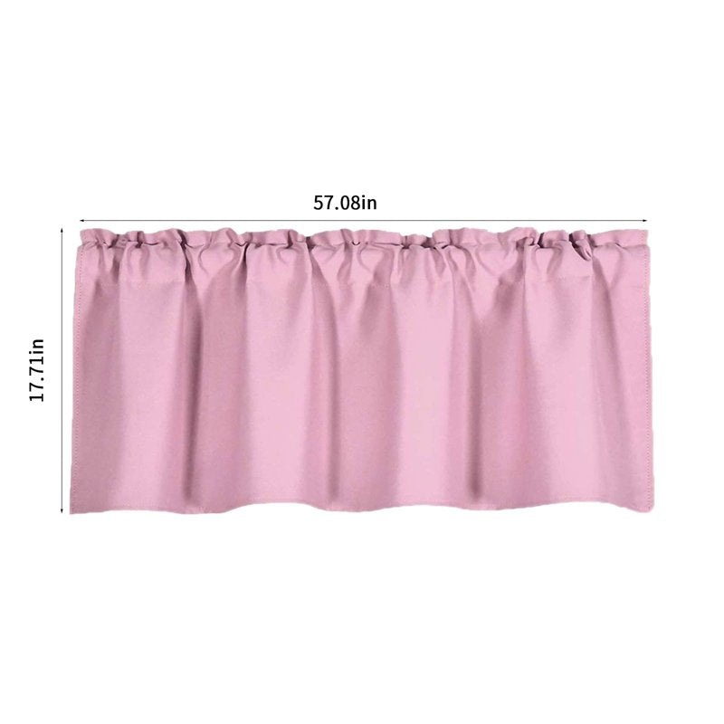 Blackout Valance Curtain for Kitchen & Living Room 57x18 Inches - Decorative Window Treatment