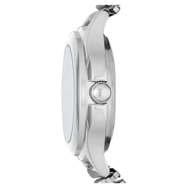 Women's Silver Tone Wristwatch with Easy Read Dial and Expansion Band