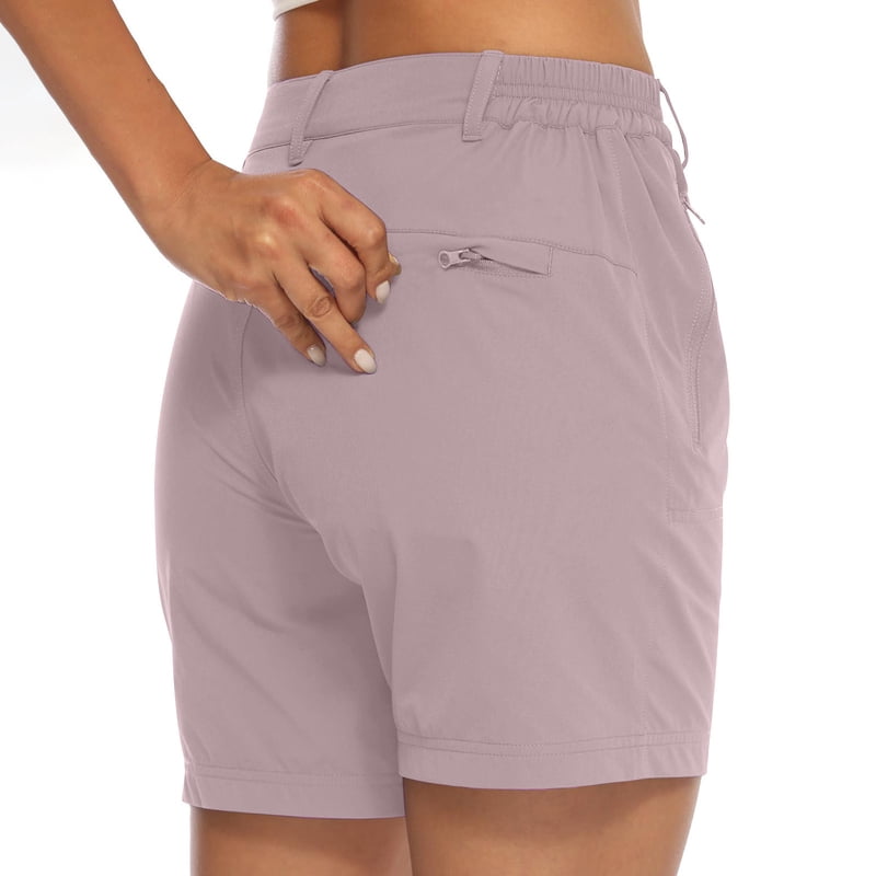 Women's Hiking Cargo Shorts with Pockets - Lightweight Summer Active Pants