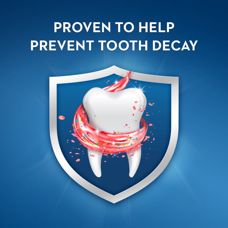 Kids Cavity Protection Toothpaste Sparkle Fun Flavor 4.6oz Pack of 4