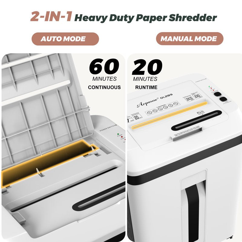 Heavy Duty Micro-Cut Paper Shredder with CD/Card & Auto Feed - P-5 Security