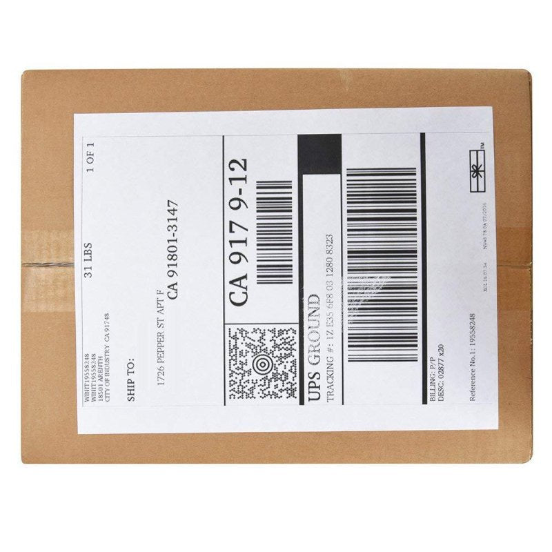 Self-Adhesive Shipping Labels 8.5 x 11 Inches Matte White Blank Sticker Paper for Laser & Inkjet Printers - Pack of 25+ Sheets
