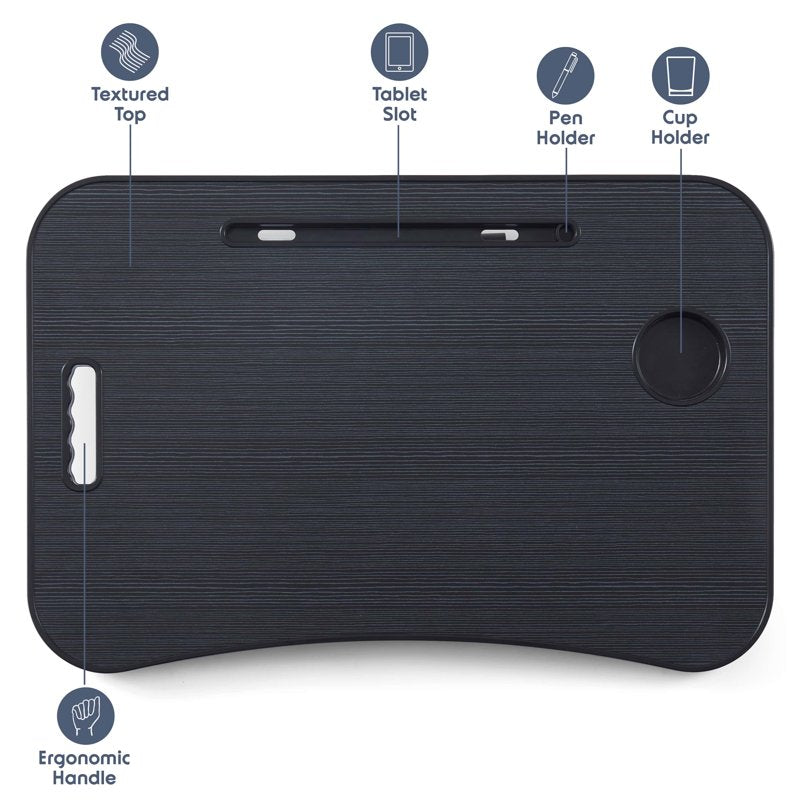 Lammaloe Foldable Lap Desk - Portable Laptop Table for Bed & Couch, Large (Variation L)