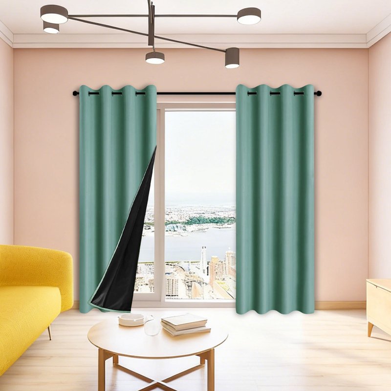 Blackout Thermal Curtain - Room Darkening Noise Reducing Window Drape