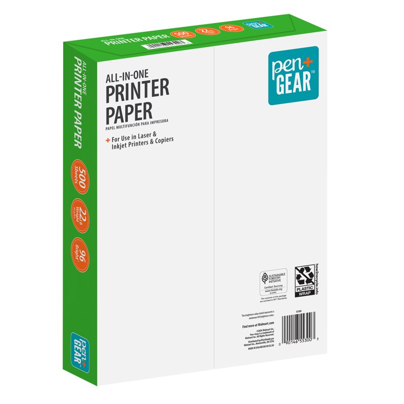 All-in-One Printer Paper 8.5 x 11 White 96 Bright 22 lb 500 Sheets