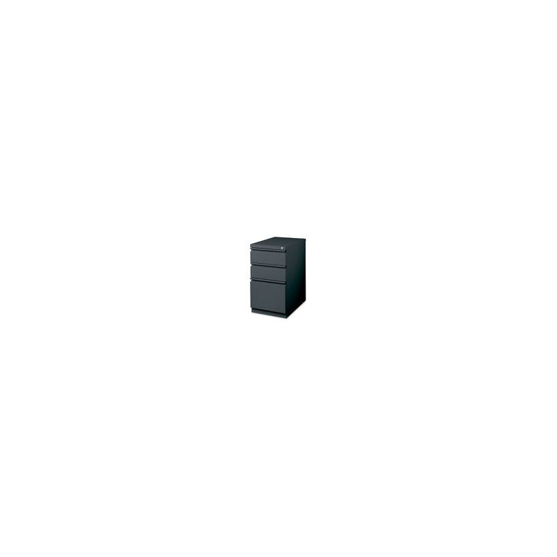 Mobile Pedestal File Cabinet with Lock and Casters, Charcoal Finish