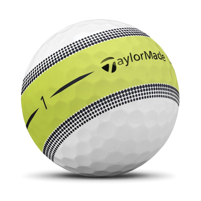 TaylorMade Tour Response Stripe Golf Balls 12pk - Yellow Stripe Edition, 2021