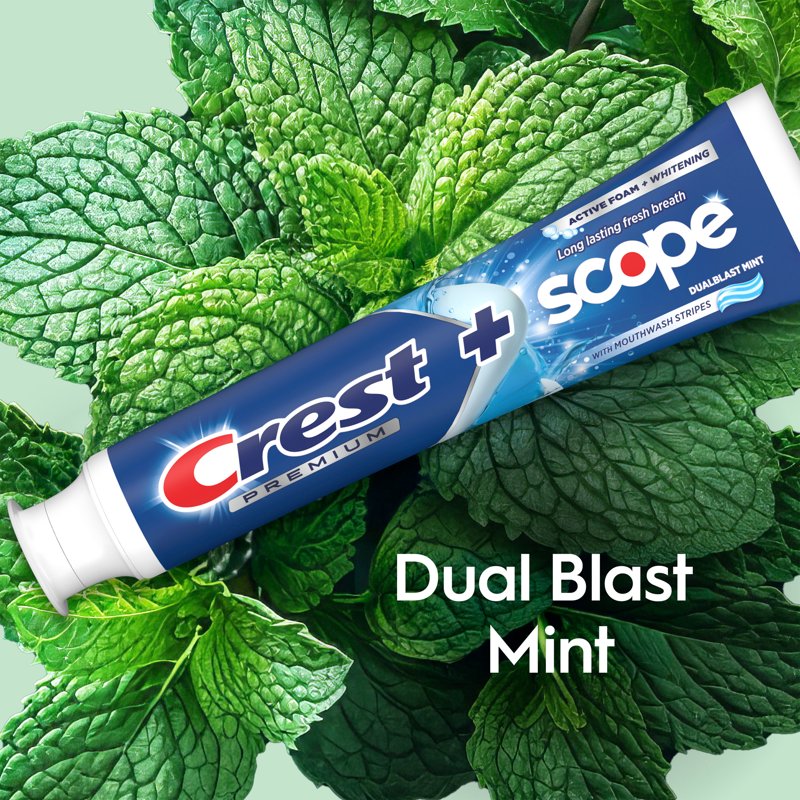 Crest Multi Pack Mint Fluoride Toothpaste - Dual Blast Scope Freshness, 3-Pack