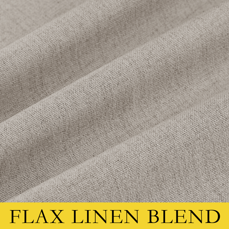 Blackout Linen Curtains 2 Panels Full Insulated Room Darkening Drapes