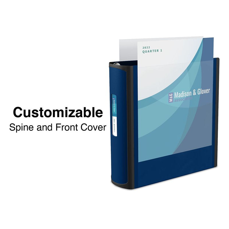 5-Inch 3-Ring D-Ring Binder - Navy Blue, Holds Up To 1270 Pages