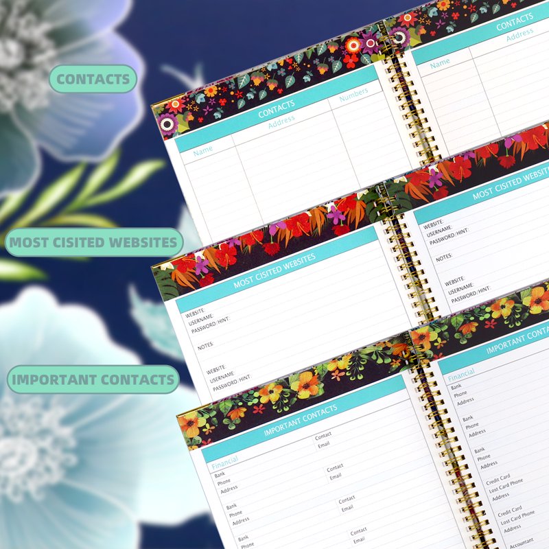 2027-2029 Monthly Planner with Colorful Tabs & Durable Binding - 9 x 11 Inches