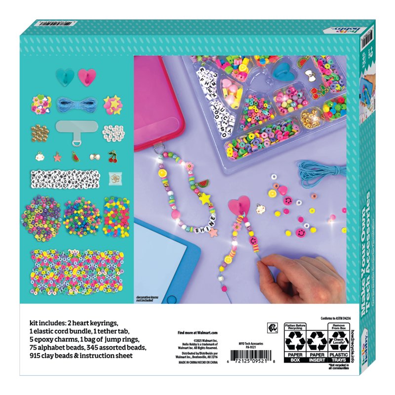 Beaded DIY Phone Charm Kit for Personalized Tech Accessories