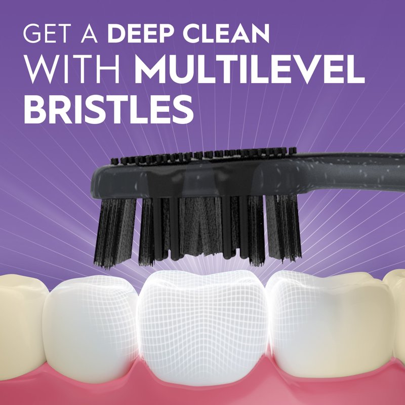 Soft Charcoal Infused Toothbrush - Whitening & Gum Care - Multipack