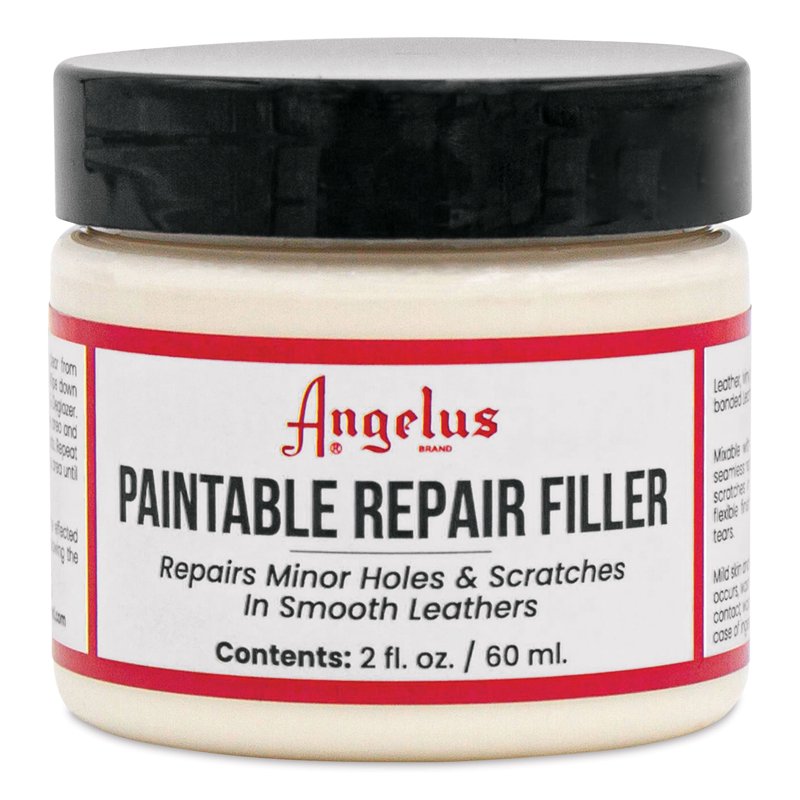 Leather Repair Filler for Holes, Tears & Scratches - Flexible, Paintable, 2 fl oz