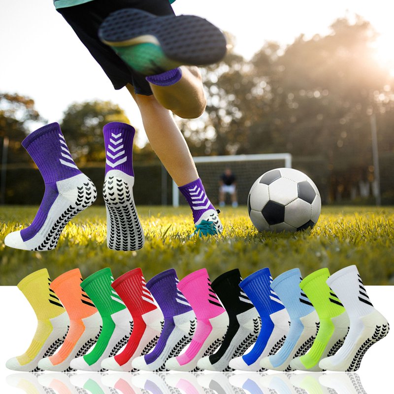 Anti Slip Grip Socks for Soccer, Basketball & Sports - Shock Absorption & Support