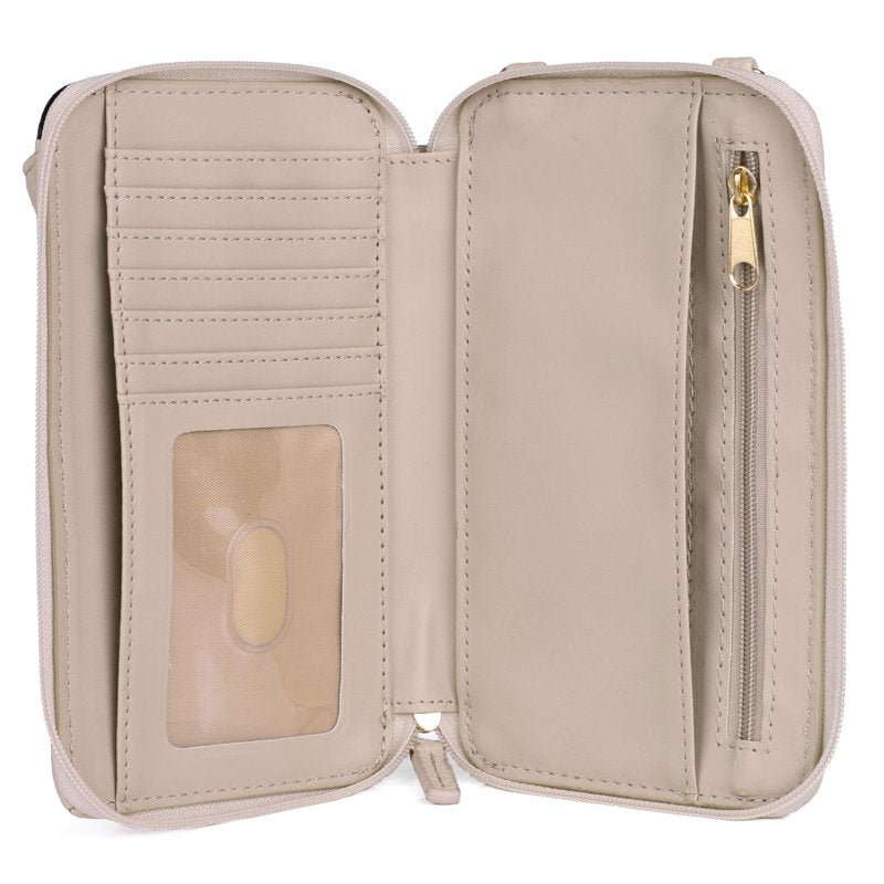 Women's RFID Crossbody Vegan Leather Bag with Pebble Grain - Multiple Colors