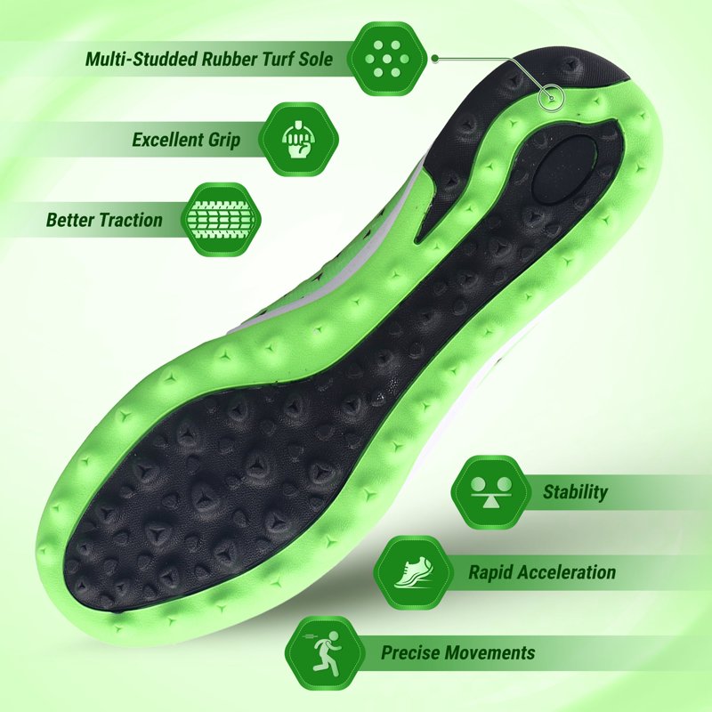 Vizari Tioga Turf Soccer Shoes for Men and Women - Lime Variation 7