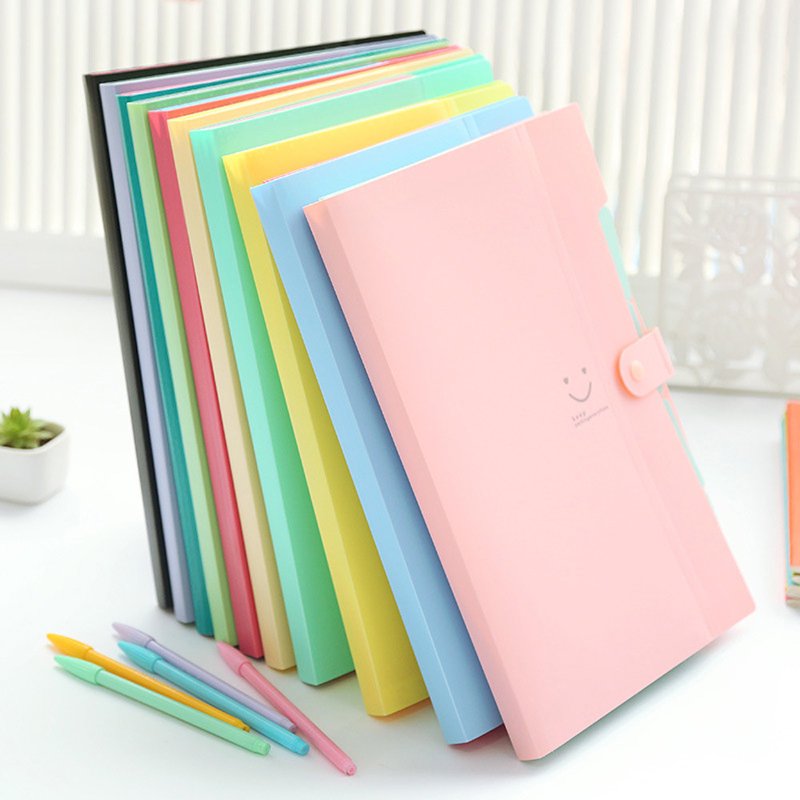 A4 Document Organizer File Folder Binder with 5 Pockets and Secure Closure